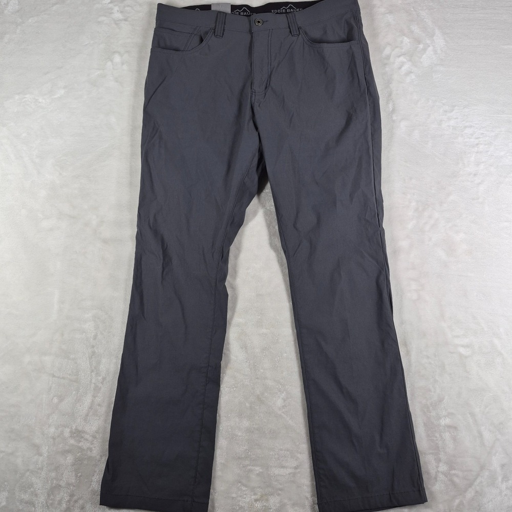 Eddie Bauer Adventure Trek Pants Men's 36x32 Gray Outdoors Hiking Comfort NWT